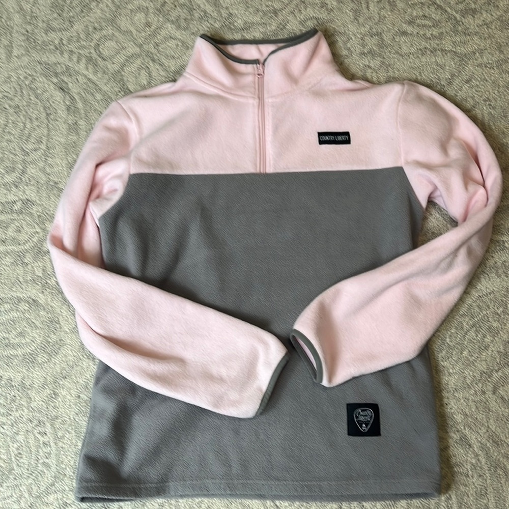 COUNTRY Liberty Fleece Grey and Pink Size Small